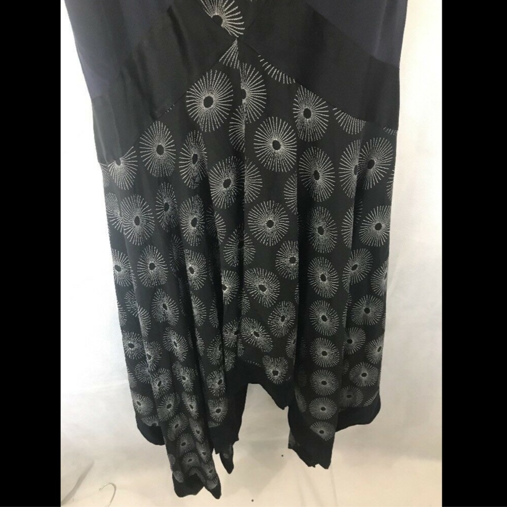 NWT Diane Von Furtenberg Scarf Hem Midi Dress in Navy/Black [SZ 6 ]‎ # - Picture 5 of 8